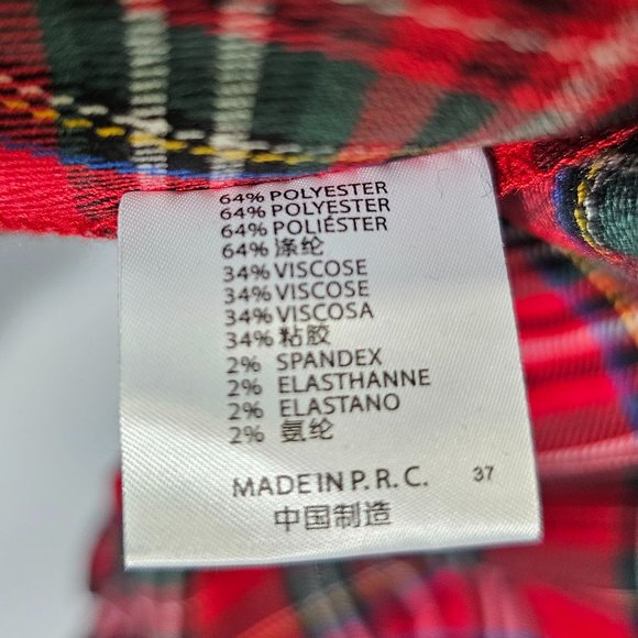 🏷️NWT Brandy Melville Dana High Waist Skirt In Red Plaid - One Size (SOLD OUT) - Picture 11 of 15